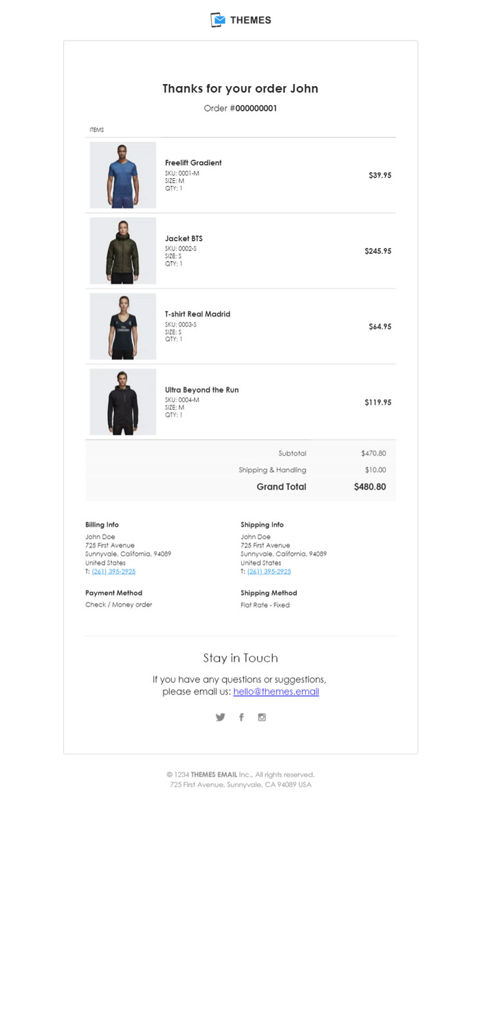 Duwal Magento Email Template