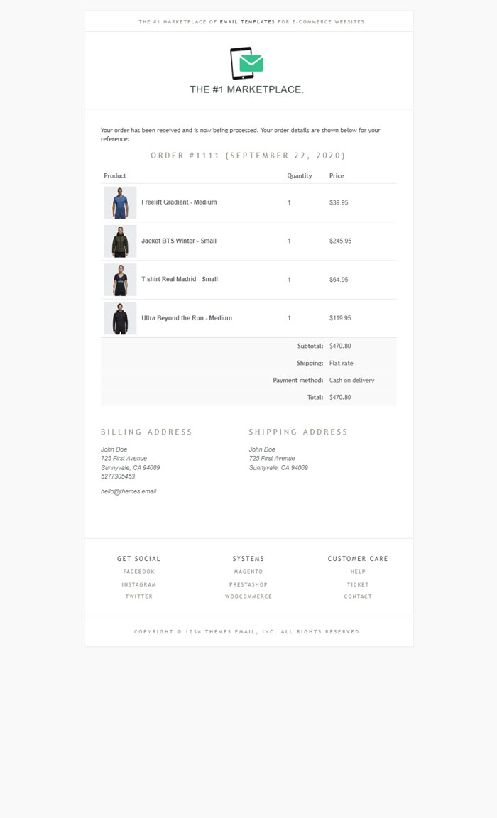 Brook WooCommerce Email Template