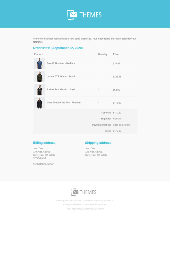 Cyrus WooCommerce Email Template