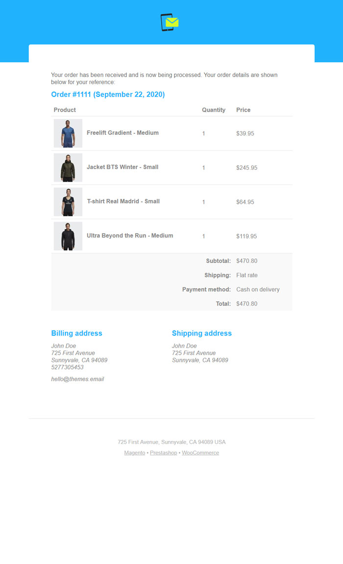 Dale WooCommerce Email Template