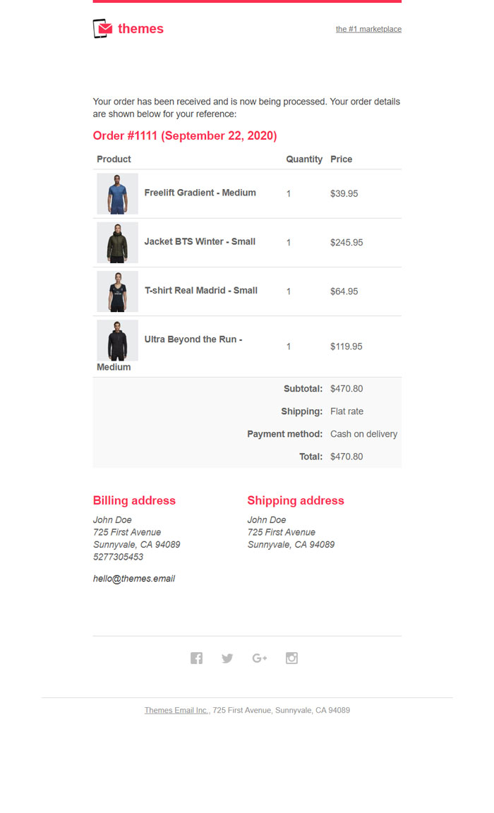 Tristan WooCommerce Email Template