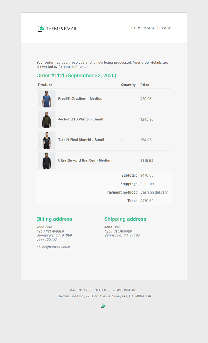 Zyz WooCommerce Email Template